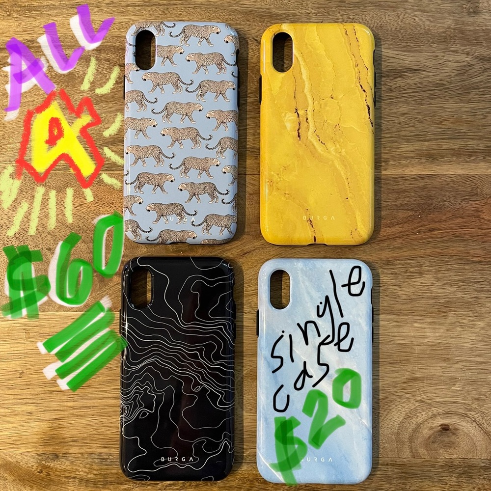 4 iPhone X/XS BURGA Tough Cases